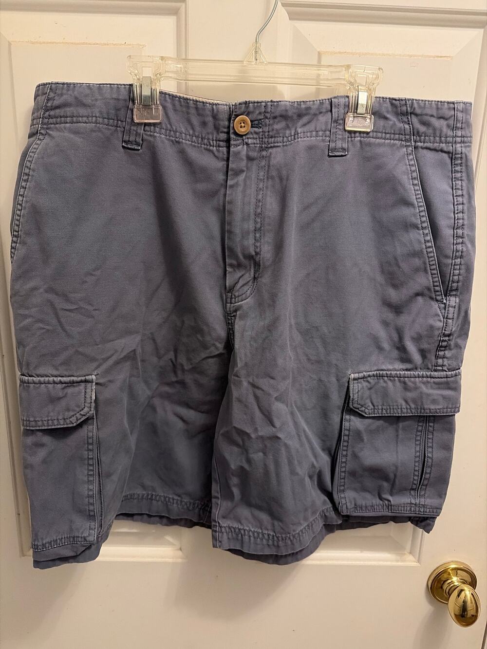 Vineyard Vines Mens Cargo Shorts Size 36 Blue Gray Flat Front Cotton Casual